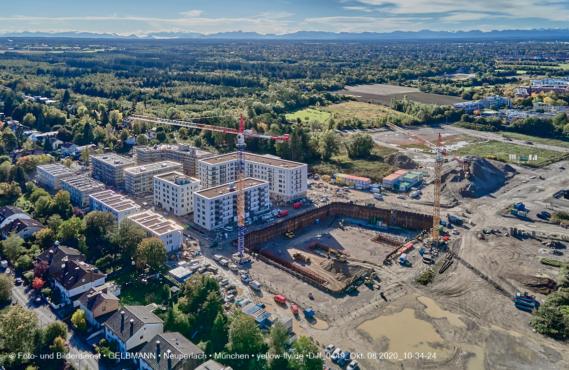 08.10.2020 - Baustelle Alexisquartier und Umgebung in Neuperlach